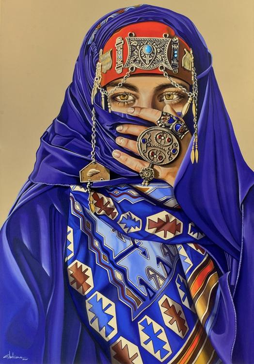 OJOS DEL DESIERTO, acrílico sobre tela, 130 cm x 90 cm