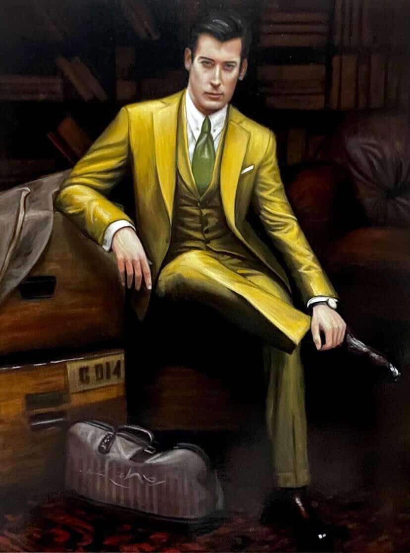 EN EL ANDEN, oil on canvas, 130 cm x 100 cm