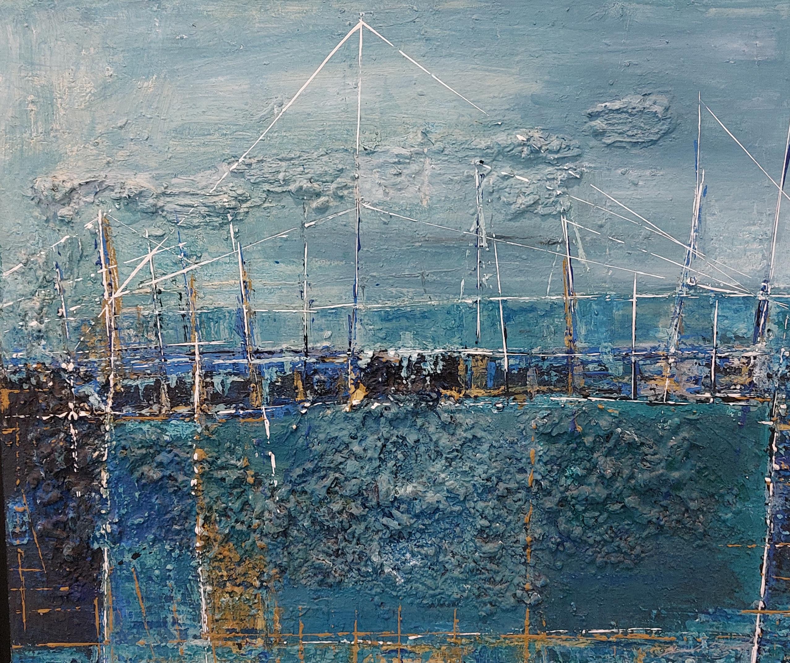 ANDAMIAJE # 2, acrílico sobre madera, 50 cm x 60 cm