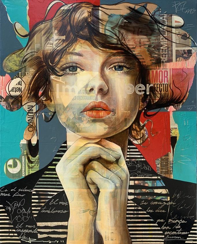 IMPERFECTO AMOR, mixed media on canvas, 100 cm x 80 cm