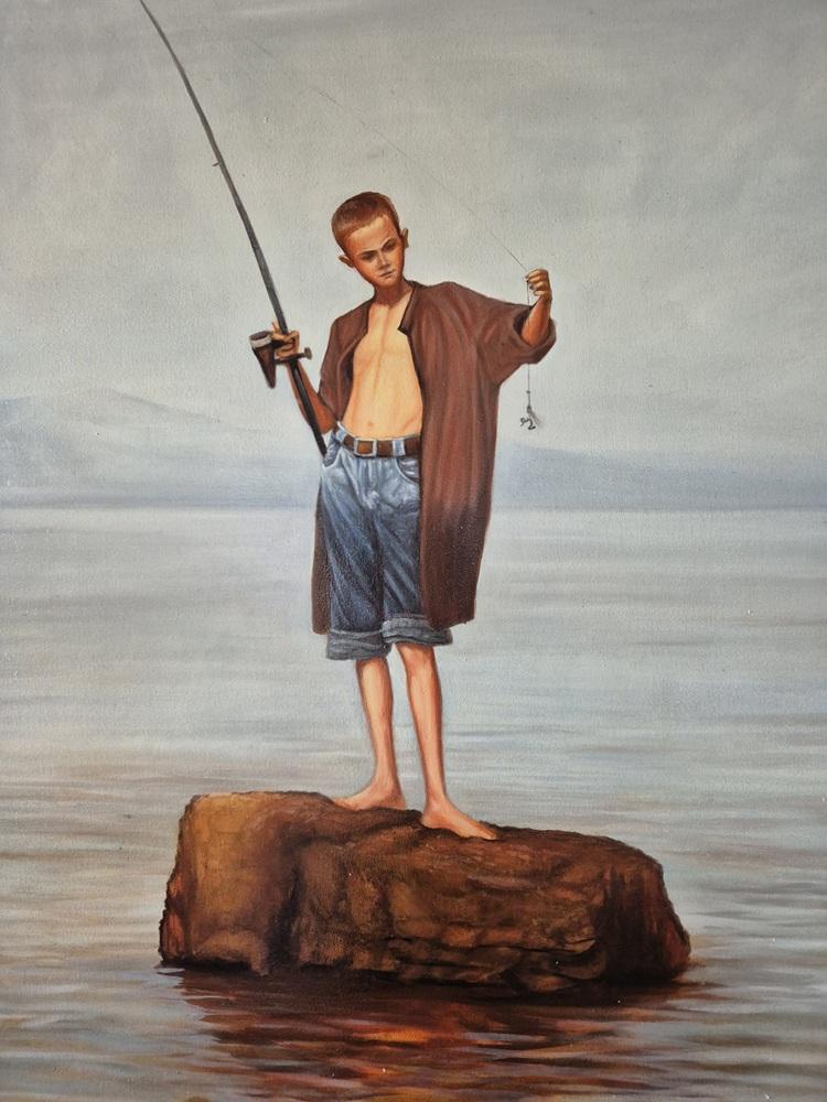 POR EL GRAN PEZ, oil on canvas, 112 cm x 80cm