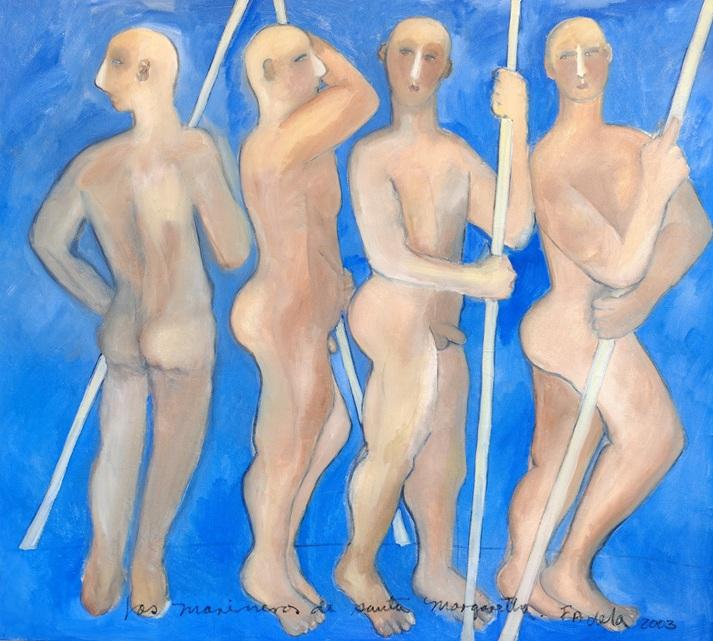 LOS MARINEROS DE SANTA MARGARITA, oil on canvas , 160 cm x 180 cm