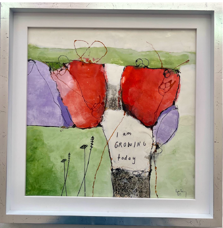 GROWING, encausto sobre MDF, 40 cm x 40 cm