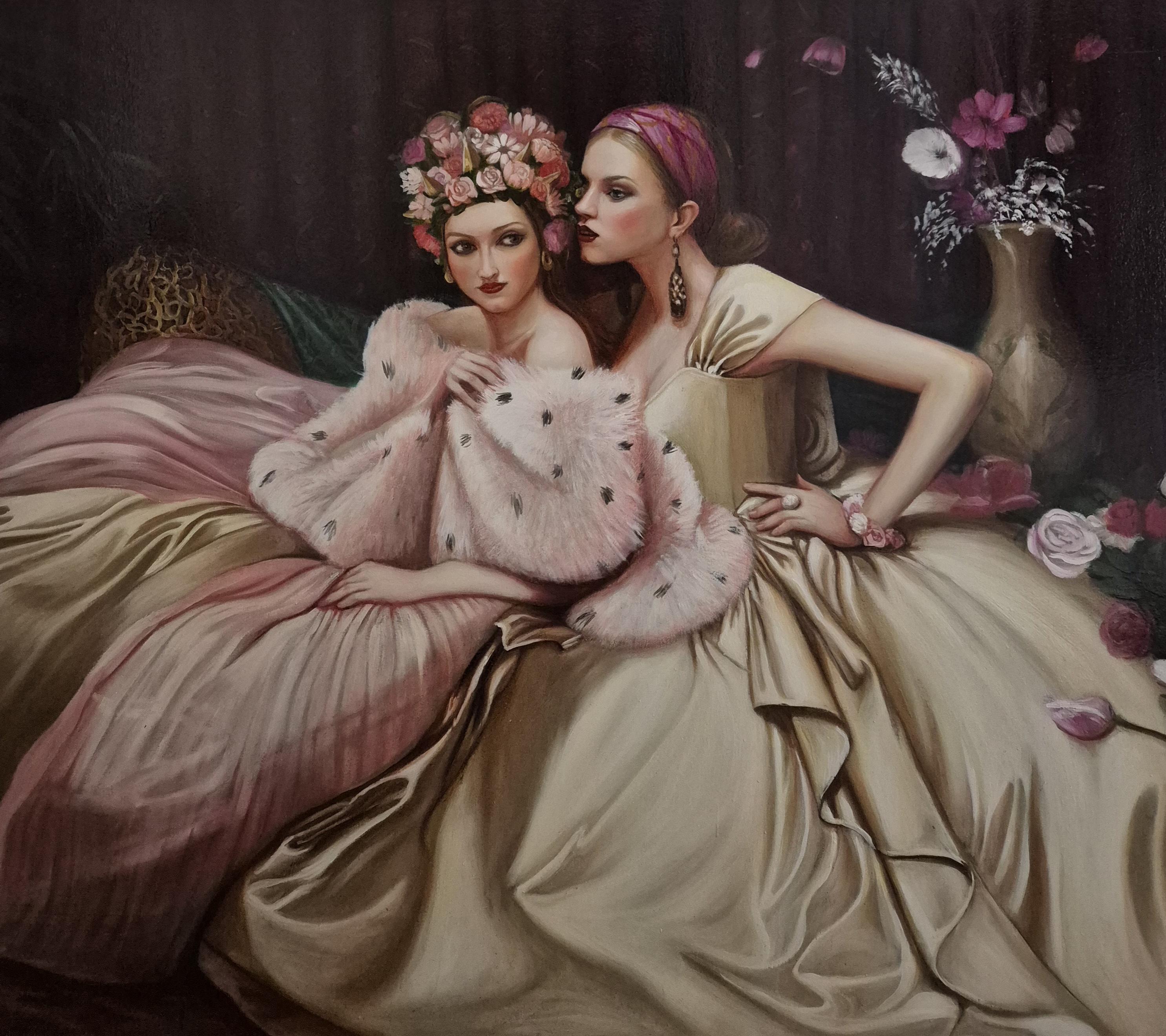 EL SECRETO, óleo sobre tela, 136 cm x 118 cm