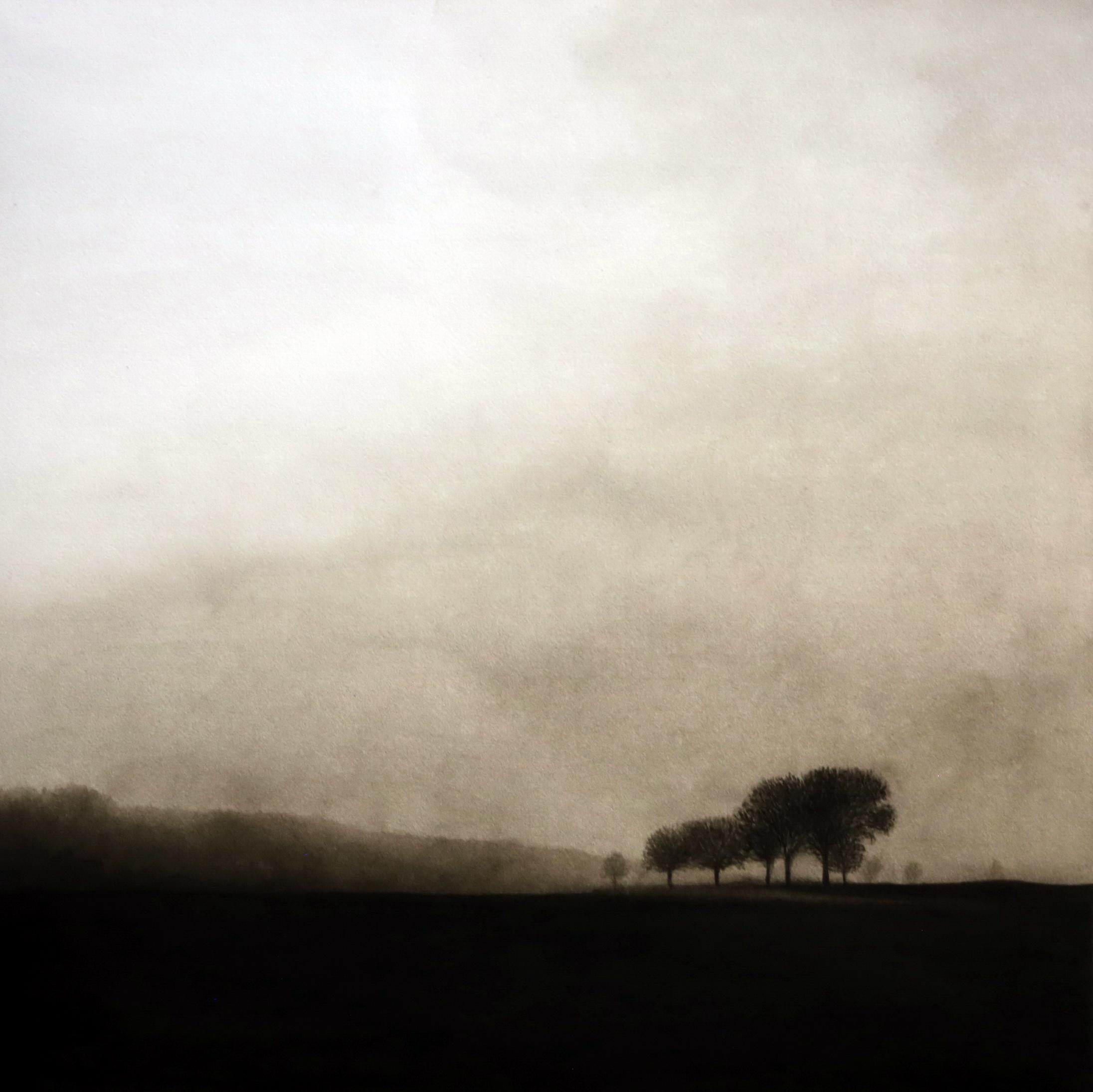 HUMEDO AMANECER, acuarela sobre papel, 55 cm x 55 cm