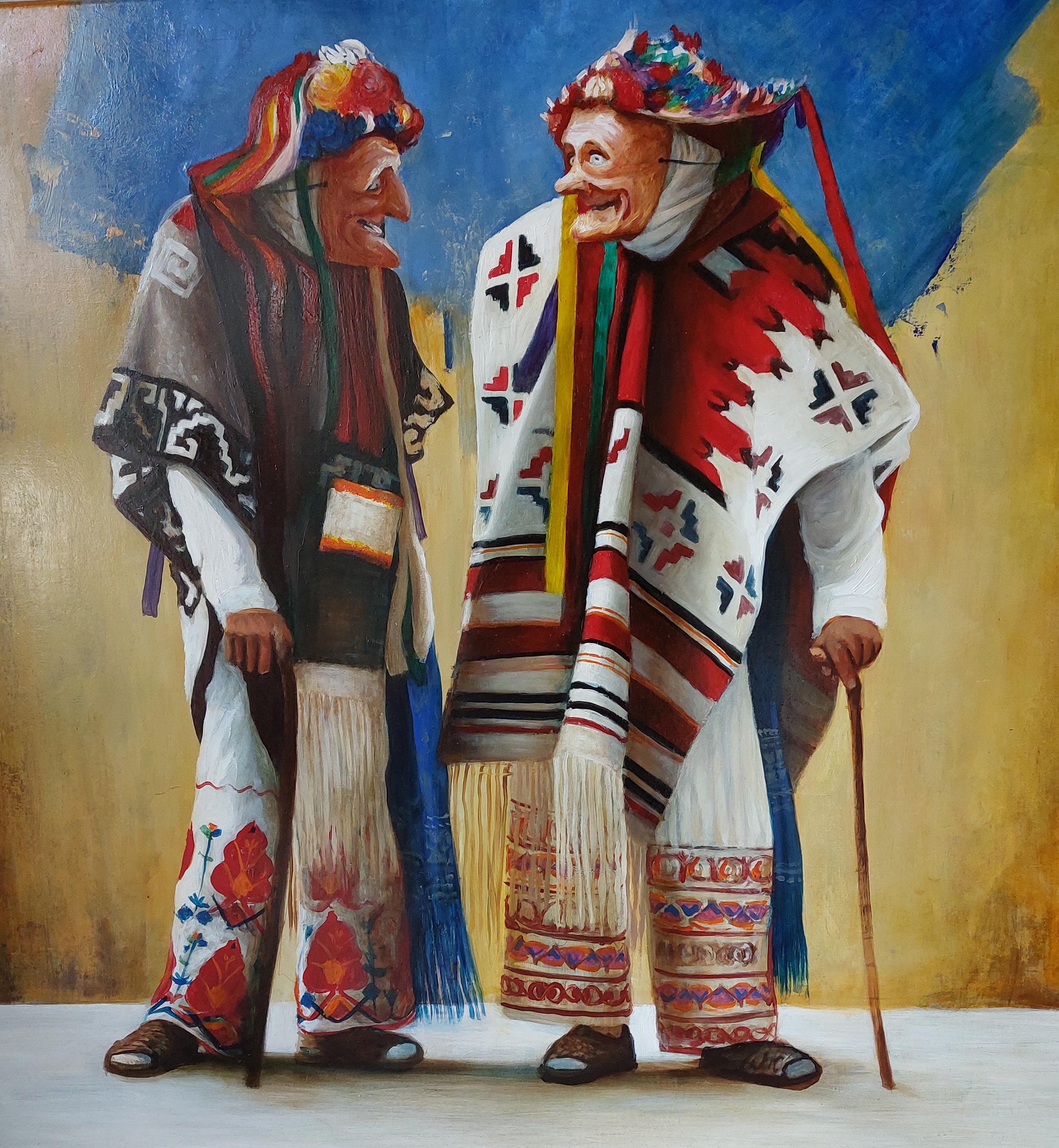 DANZA DE LOS VIEJITOS, oil on canvas, 100 cm x 100 cm