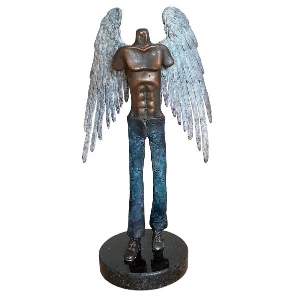 ANGEL CON JEANS, bronce