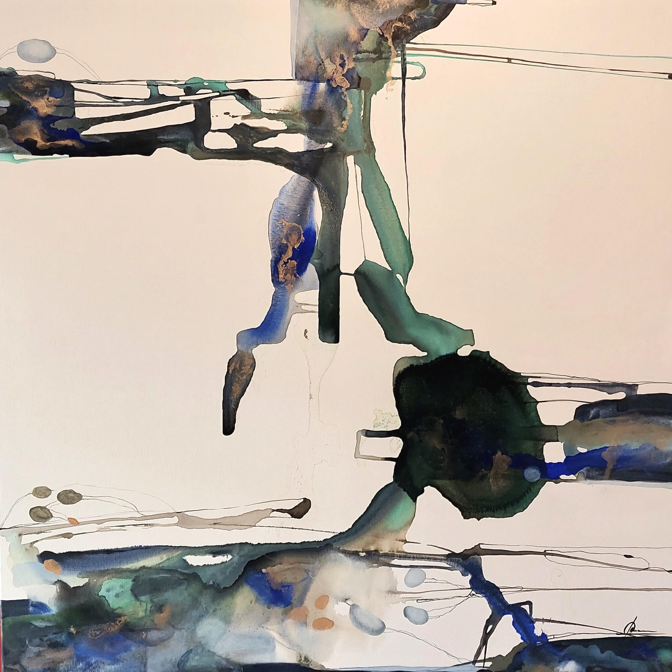 GALAXIA BETA, acrílico sobre tela, 145 cm x 145 cm