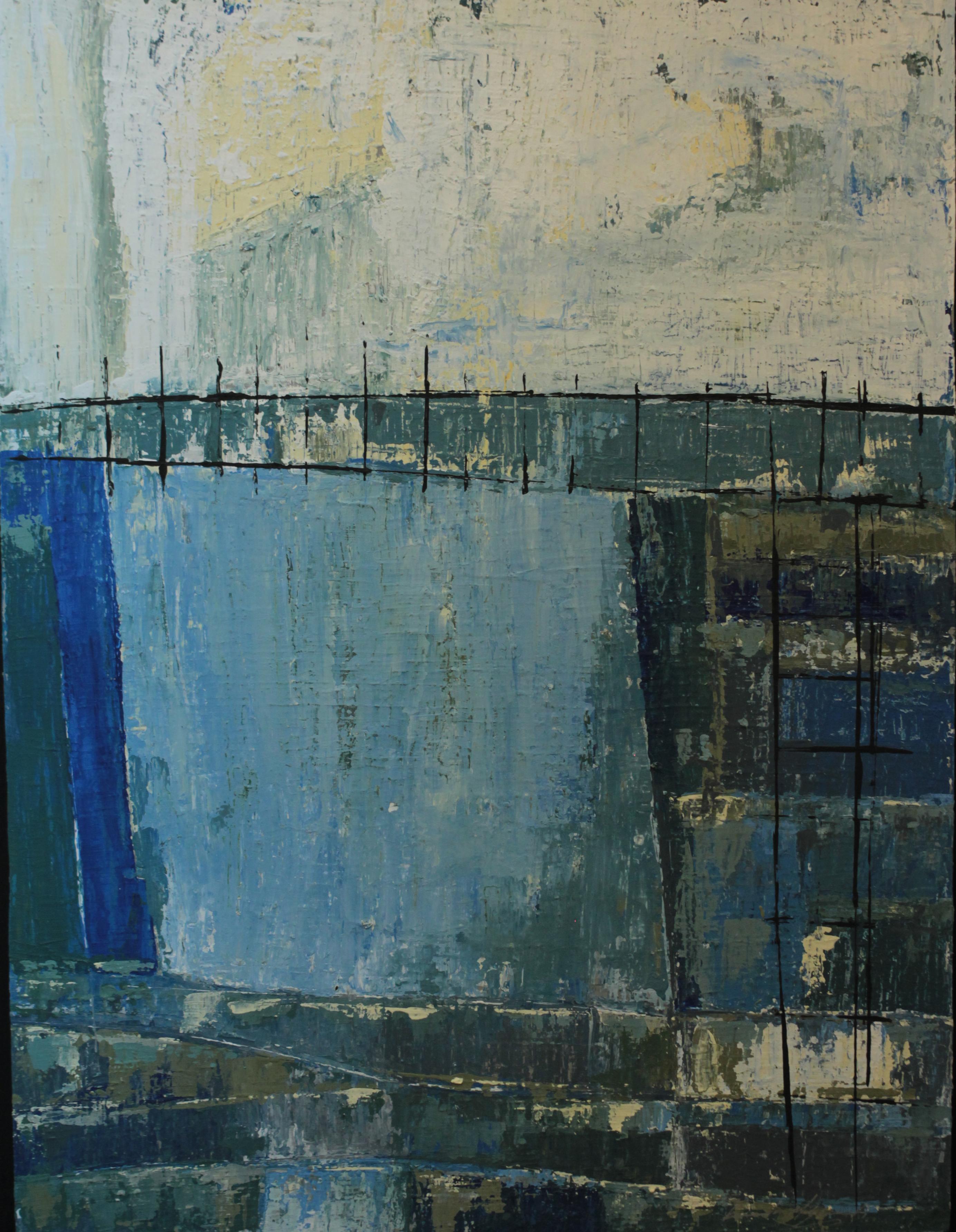 CONTEMPLACION # 4, acrílico sobre madera, 70 cm x 53 cm