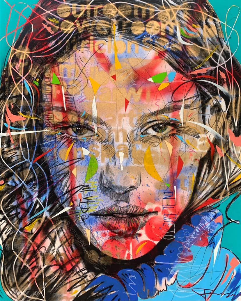 VIDA EN EL ESPEJO, mixed media on canvas, 100 cm x 80 cm