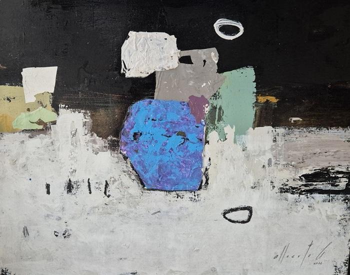 ABSTRACTO # 52, mixed media on canvas, 46 cm x 58 cm